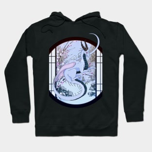 Blue Dragon With Background Hoodie